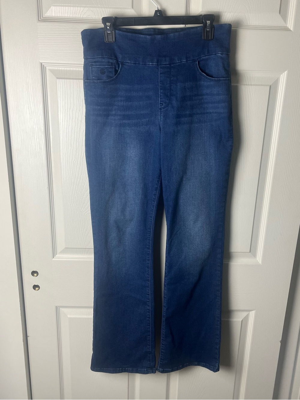 Gloria Vanderbilt Dark Blue Wide Leg Pull-On Jeans